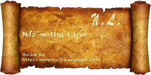 Némethy Lina névjegykártya